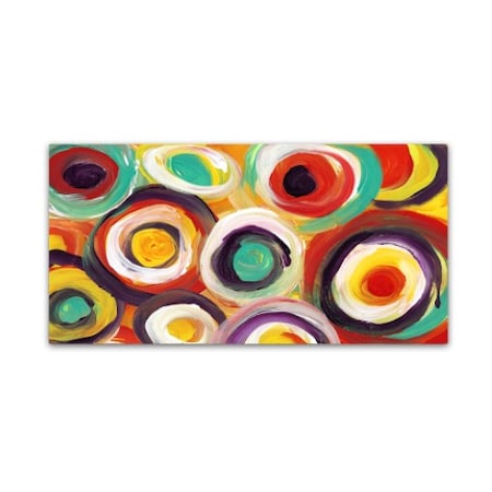 Amy Vangsgard 'Bright Bold Circles 3' Canvas Art,16x32